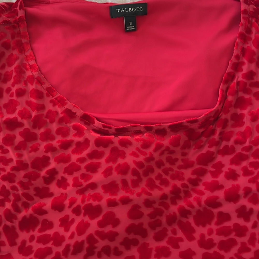 Talbots Velvet Print Shirt